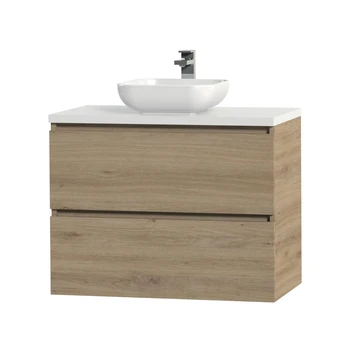 Tiger Karlo Badkamermeubelset 80 Cm Chalet Eik Met Wit Houten Wasblad En Glanzend Witte Keramische Waskom 1 Tiger Karlo Badkamermeubelset 80 Cm Chalet Eik Met Wit Houten Wasblad En Glanzend Witte Keramische Waskom