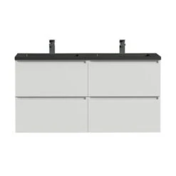 Tiger Karlo Badkamermeubel 120 Cm Hoogglans Wit Met Wastafel Zwart 11 Tiger Karlo Badkamermeubel 120 Cm Hoogglans Wit Met Wastafel Zwart -Tiger 123 1062