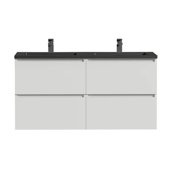 Tiger Karlo Badkamermeubel 120 Cm Hoogglans Wit Met Wastafel Zwart 3 Tiger Karlo Badkamermeubel 120 Cm Hoogglans Wit Met Wastafel Zwart - Afbeelding 3