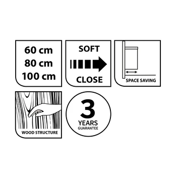 Tiger Badmeubelset Pocket 60 Cm Met 2 Lades Naturel Eik Incl. Looppoten 5 Tiger Badmeubelset Pocket 60 Cm Met 2 Lades Naturel Eik Incl. Looppoten - Afbeelding 5