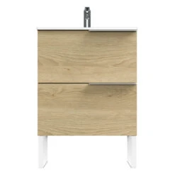 Tiger Badmeubelset Pocket 60 Cm Met 2 Lades Naturel Eik Incl. Looppoten 18 Tiger Badmeubelset Pocket 60 Cm Met 2 Lades Naturel Eik Incl. Looppoten -Tiger 123 1092