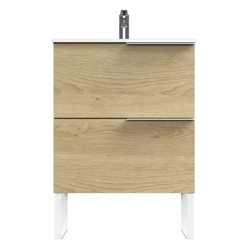 Tiger Badmeubelset Pocket 60 Cm Met 2 Lades Naturel Eik Incl. Looppoten 6 Tiger Badmeubelset Pocket 60 Cm Met 2 Lades Naturel Eik Incl. Looppoten - Afbeelding 6