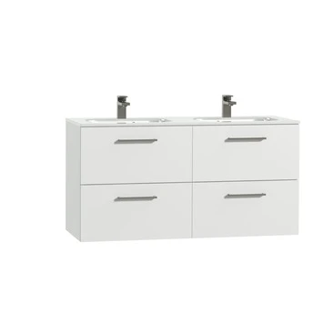 Tiger Studio Badkamermeubel 120cm Hoogglans Wit Met Dubbele Witte Wastafel 1 Tiger Studio Badkamermeubel 120cm Hoogglans Wit Met Dubbele Witte Wastafel