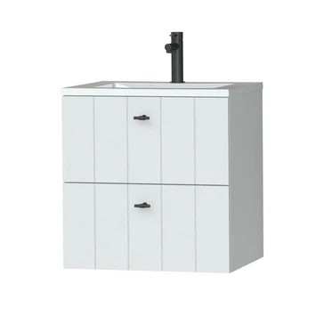 Tiger Maryport Badkamermeubelset 60 Cm Mat Wit Met Wit Glanzende Polybeton Wastafel En Matzwarte Grepen 1 Tiger Maryport Badkamermeubelset 60 Cm Mat Wit Met Wit Glanzende Polybeton Wastafel En Matzwarte Grepen