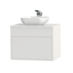 Tiger Helsinki Badkamermeubel 60 Cm Hoogglans Wit Met Waskom -Tiger 123 1232