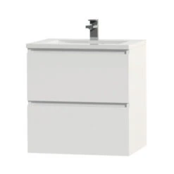 Tiger Karlo Badkamermeubel 60 Cm Hoogglans Wit Met Wastafel Hoogglans Wit