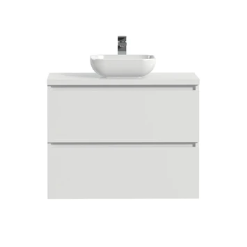 Tiger Karlo Badkamermeubelset 80 Cm Hoogglans Wit Met Wit Houten Wasblad En Glanzend Witte Keramische Waskom 2 Tiger Karlo Badkamermeubelset 80 Cm Hoogglans Wit Met Wit Houten Wasblad En Glanzend Witte Keramische Waskom - Afbeelding 2