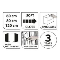 TIGER S-line Spiegelkast 60cm Chalet Eiken -Tiger 123 1329