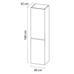Tiger Karlo Kolomkast Sneeuwwit 160 Cm -Tiger 123 1338
