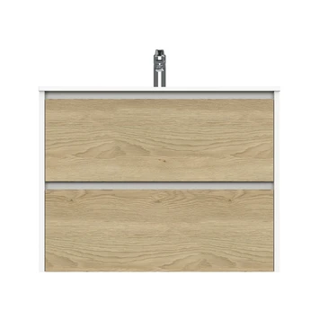 Tiger Reverse Meubelset 80 Cm Met 2 Lades Naturel Eik / Mat Wit Inclusief Oval Wastafel Hoogglans Wit 2 Tiger Reverse Meubelset 80 Cm Met 2 Lades Naturel Eik / Mat Wit Inclusief Oval Wastafel Hoogglans Wit - Afbeelding 2