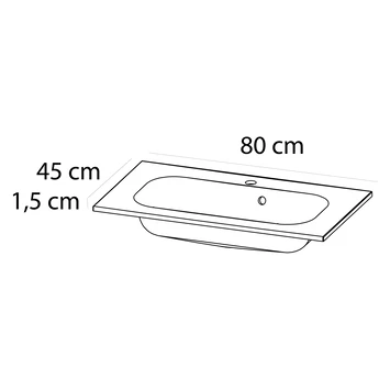 Tiger Reverse Meubelset 80 Cm Met 2 Lades Naturel Eik / Mat Wit Inclusief Oval Wastafel Hoogglans Wit 3 Tiger Reverse Meubelset 80 Cm Met 2 Lades Naturel Eik / Mat Wit Inclusief Oval Wastafel Hoogglans Wit - Afbeelding 3