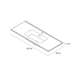 Tiger Badmeubelset Pocket 100 Cm Met 2 Lades Wit 16 Tiger Badmeubelset Pocket 100 Cm Met 2 Lades Wit -Tiger 123 1402