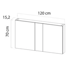 TIGER S-line Spiegelkast 120 Naturel Eik -Tiger 123 1439