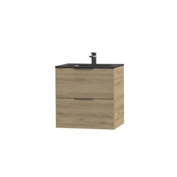 Tiger Studio Badkamermeubel 60 Cm Chalet Eiken Met Wastafel Polybeton Mat Zwart Greep Rvs Plat 3 Tiger Studio Badkamermeubel 60 Cm Chalet Eiken Met Wastafel Polybeton Mat Zwart Greep Rvs Plat - Afbeelding 3