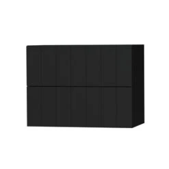 Tiger Maryport Badkamermeubelset 80 Cm Mat Zwart Met Matzwarte Polybeton Wastafel En Matzwarte Grepen -Tiger 123 1516