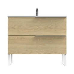 Tiger Badmeubelset Pocket 100 Cm Met 2 Lades Naturel Eik Incl. Looppoten 18 Tiger Badmeubelset Pocket 100 Cm Met 2 Lades Naturel Eik Incl. Looppoten -Tiger 123 1530