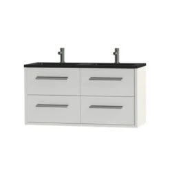 Tiger Badkamermeubel Boston 120cm Hoogglans Wit/matzwart Met Grepen Chroom 6 Tiger Badkamermeubel Boston 120cm Hoogglans Wit/matzwart Met Grepen Chroom -Tiger 123 1543