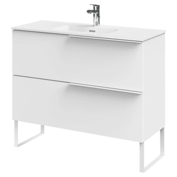 Tiger Badmeubelset Pocket 100 Cm Met 2 Lades Wit Incl. Looppoten 1 Tiger Badmeubelset Pocket 100 Cm Met 2 Lades Wit Incl. Looppoten