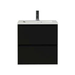 Tiger Badkamermeubel Karlo 60 Cm Mat Zwart Met Witte Wastafel -Tiger 123 1574