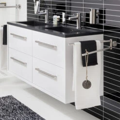 TIGER Boston Kolomkast 40cm Wit Hoogglans Rvs -Tiger 123 16