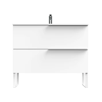 Tiger Badmeubelset Pocket 100 Cm Met 2 Lades Wit Incl. Looppoten 6 Tiger Badmeubelset Pocket 100 Cm Met 2 Lades Wit Incl. Looppoten - Afbeelding 6