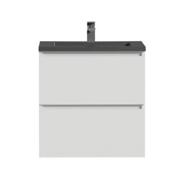 Tiger Karlo Badkamermeubel 60 Cm Hoogglans Wit Met Wastafel Zwart 2 Tiger Karlo Badkamermeubel 60 Cm Hoogglans Wit Met Wastafel Zwart - Afbeelding 2