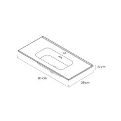 Tiger Badmeubelset Pocket 80 Cm Met 2 Lades Naturel Eik -Tiger 123 1671
