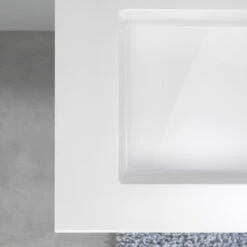 Tiger Reverse Meubelset 80 Cm Met 2 Lades Naturel Eik / Mat Wit Inclusief Quadro Wastafel Hoogglans Wit -Tiger 123 1701