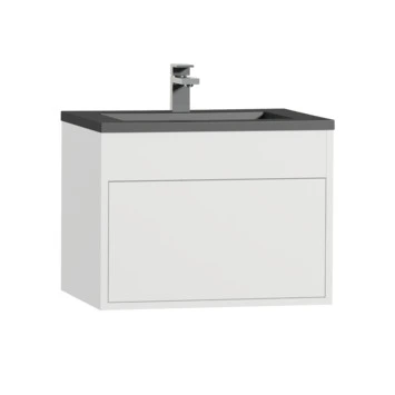 Tiger Helsinki Badkamermeubel 60 Cm Hoogglans Wit Met Wastafel Polybeton Zwart 1 Tiger Helsinki Badkamermeubel 60 Cm Hoogglans Wit Met Wastafel Polybeton Zwart