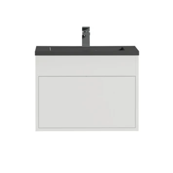 Tiger Helsinki Badkamermeubel 60 Cm Hoogglans Wit Met Wastafel Polybeton Zwart 2 Tiger Helsinki Badkamermeubel 60 Cm Hoogglans Wit Met Wastafel Polybeton Zwart - Afbeelding 2