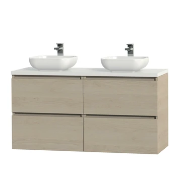 Tiger Karlo Badkamermeubelset 120 Cm Naturel Eik Met Wit Houten Wasblad En Glanzend Witte Keramische Waskom 1 Tiger Karlo Badkamermeubelset 120 Cm Naturel Eik Met Wit Houten Wasblad En Glanzend Witte Keramische Waskom