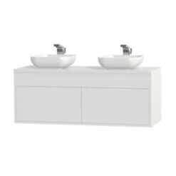 Tiger Helsinki Badkamermeubel 120 Cm Hoogglans Wit Met Waskom -Tiger 123 1747