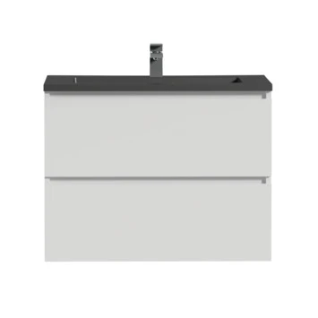 Tiger Karlo Badkamermeubel 80 Cm Hoogglans Wit Met Wastafel Zwart Blad 3 Tiger Karlo Badkamermeubel 80 Cm Hoogglans Wit Met Wastafel Zwart Blad - Afbeelding 3