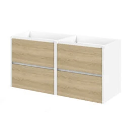 Tiger Reverse Meubelset 2x60 Cm Met 4 Lades Naturel Eik / Mat Wit Inclusief 2 Oval Wastafels Hoogglans Wit 10 Tiger Reverse Meubelset 2x60 Cm Met 4 Lades Naturel Eik / Mat Wit Inclusief 2 Oval Wastafels Hoogglans Wit -Tiger 123 1777