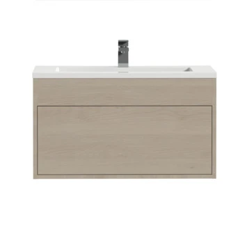 Tiger Helsinki Badkamermeubel 80 Cm Naturel Eiken Met Wastafel Polybeton Hoogglans Wit 2 Tiger Helsinki Badkamermeubel 80 Cm Naturel Eiken Met Wastafel Polybeton Hoogglans Wit - Afbeelding 2