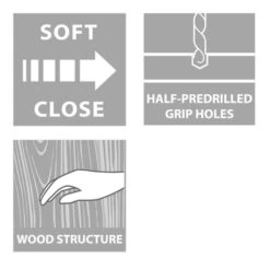 Tiger Badkamermeubel Studio 60 Cm Chalet Eik Met Keramische Waskom Hoogglans Wit En Profielgrepen -Tiger 123 1803