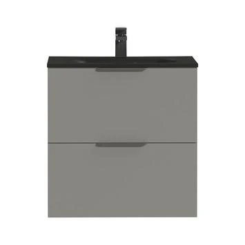 Tiger Badkamermeubel Studio 60 Cm Mat Grijs Met Polybeton Wastafel Mat Zwart En Profielgrepen 1 Tiger Badkamermeubel Studio 60 Cm Mat Grijs Met Polybeton Wastafel Mat Zwart En Profielgrepen