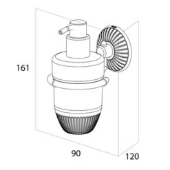 Tiger Ivy Zeepdispenser 200ml Chroom/wit Keramiek -Tiger 123 1830
