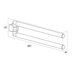 Tiger Handdoekrek Nomad Met Draaibare Armen Zwart 5 Tiger Handdoekrek Nomad Met Draaibare Armen Zwart -Tiger 123 1888