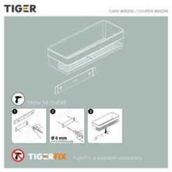 Tiger Douchemand Carv 28 Cm Zwart -Tiger 123 1906