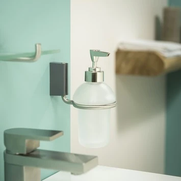 Tiger Zeepdispenser Cliqit Hangend Donkergrijs RVS 2 Tiger Zeepdispenser Cliqit Hangend Donkergrijs RVS - Afbeelding 2