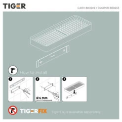 Tiger Planchet Cooper 28 Cm RVS/zwart -Tiger 123 2054