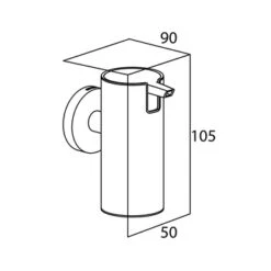 Tiger Zeepdispenser Boston Hangend Geborsteld RVS -Tiger 123 2078