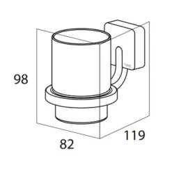 Tiger Bekerhouder Impuls Hangend Met Beker RVS -Tiger 123 2245