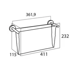 Tiger Magazine Houder Boston RVS Glans -Tiger 123 225