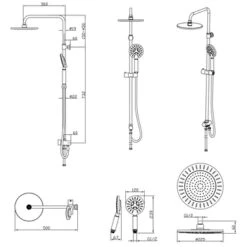 Tiger Regendoucheset Akcent Chroom -Tiger 123 2283