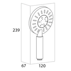 Tiger Handdouche Akcent Zwart Messing -Tiger 123 2288