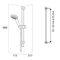 Tiger Splash Doucheset Alicante Waterbesparend Chroom -Tiger 123 2322