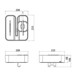 Tiger Douchemand Voor Douchewand 2-store Zwart -Tiger 123 234