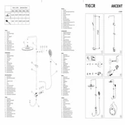 Tiger Regendoucheset Akcent Zwart 25 Tiger Regendoucheset Akcent Zwart -Tiger 123 2365